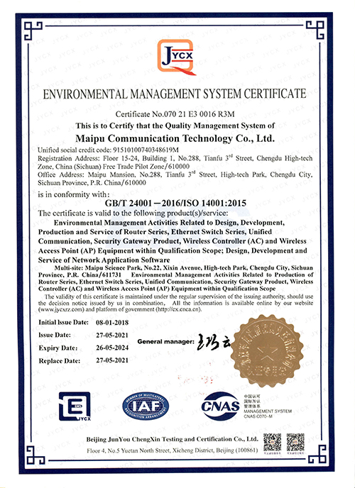 giấy chứng nhận - Certificate iso-14001